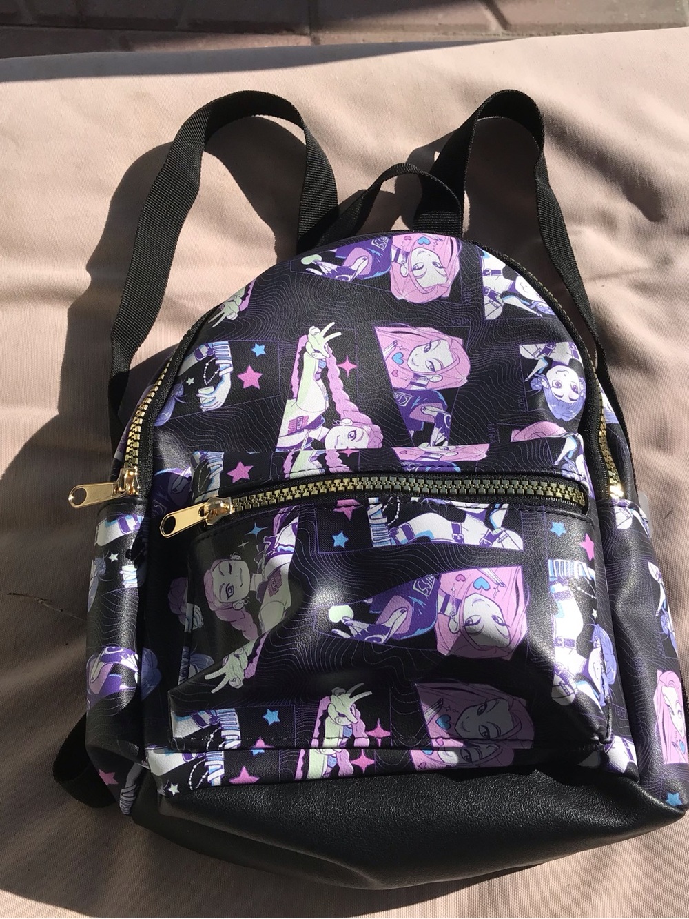 KPOP DEMON HUNTERS MINI BACKPACK HUNTRIX NETFLIX 11.5" BLACK